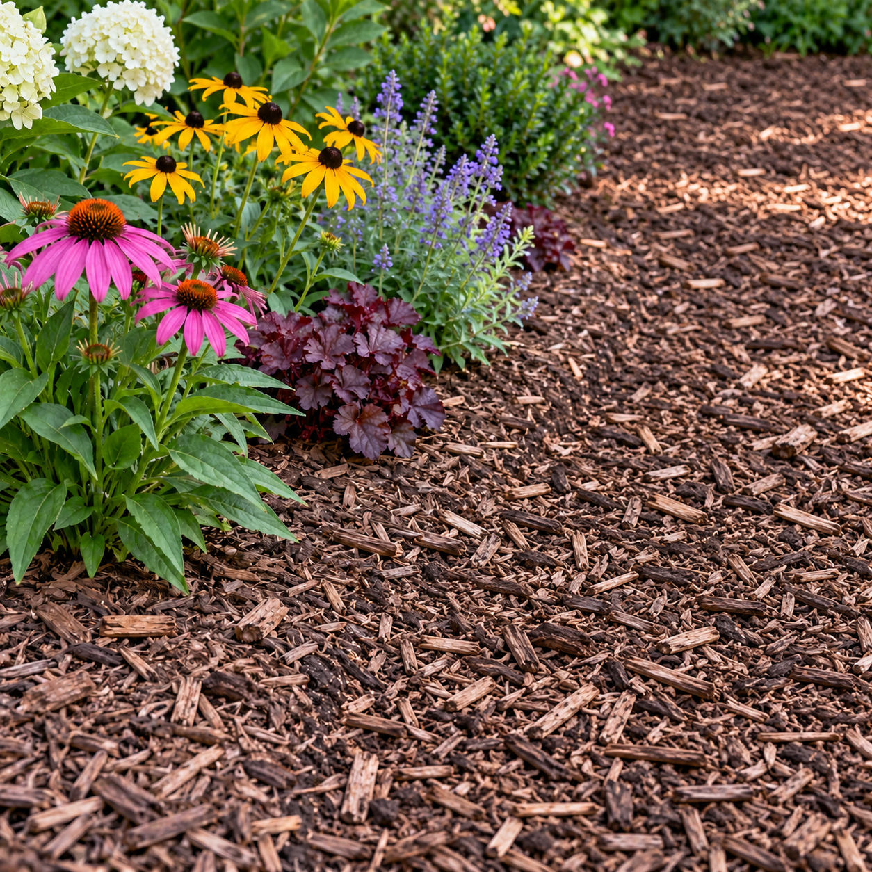 Seasonal annual planting at a commercial site