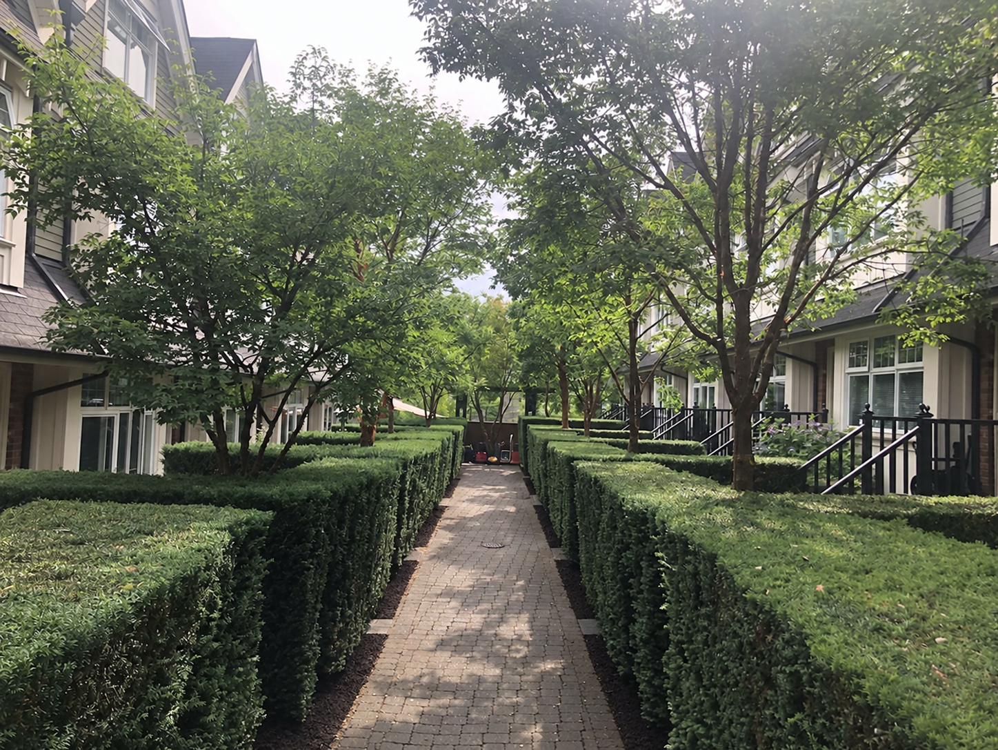 Maintained landscape beds at a commercial property